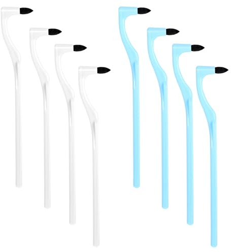 8 Pcs Tooth Stain Eraser Tartar Polisher Stain Removers Dental Plaque Tartar Eraser Plaque Tool Professional Dental Picks Cleaning Professional Tools Teeth Cleaning Kit for Oral Care White and Blue