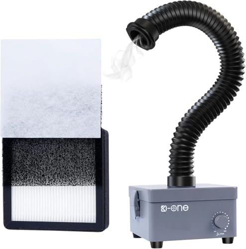 Fume Extractor,Solder Smoke Absorber,Strong Suction Smoke Absorber,Smoke Purifier,Fume Extractor for Soldering Iron, Solder, Welding,Nail Salon, Dental Lab, Dust, Smoke Removal