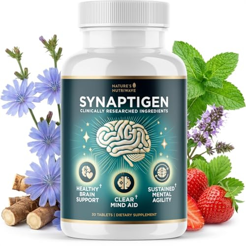 Nature’s NutriWave Synaptigen – Natural Supplement with Inulin Powder, Probiotics 3.5 Billion CFU, for Daily Wellness – Made in USA, Non-GMO, 30 Tablets - 1 Month Supply