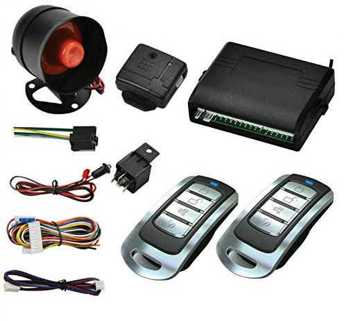 MASO Car Central Lock Universal Auto Remote Central Kit Vehicle Door Lock with Shock Sensor + Contorl Box + 2 Replacement Remote Contorl for Car Central Door Lock
