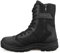 QUNLON Einsatzstiefel Herren Kampfstiefel Komfort Springerstiefel Militär Stiefel mit Reissverschluss Tactical Boots Schwarz SN307-B-43EU