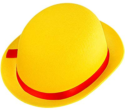 Widmann 32632 – Cappello da Clown per Bambini, Giallo e Rosso, Melone in Feltro, Cappello, Costume, Carnevale, Feste a Tema