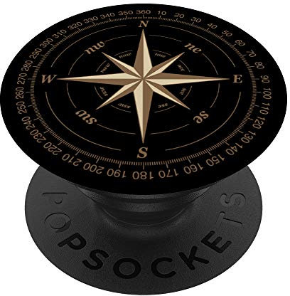 Kompass Antik Retro Bild Vintage Himmelsrichtung PopSockets mit austauschbarem PopGrip