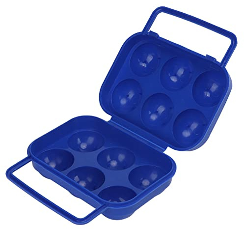 Scatola Portauova Portatile a 6 Uova Scatola Portauova Portatile Scatola Protettiva per Uova in Plastica ABS per la Conservazione delle Uova Al Coperto All'aperto(blu)