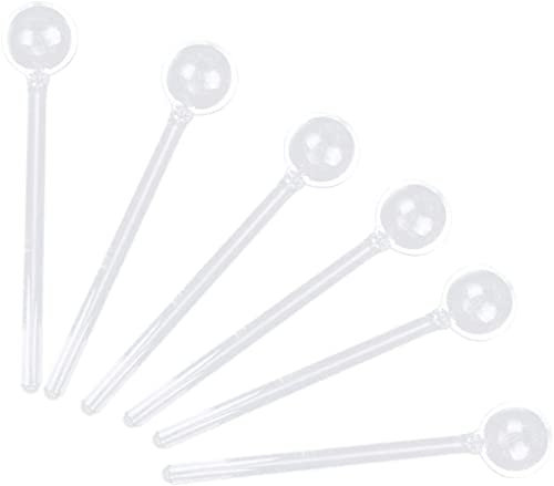 6 cucchiaini in vetro trasparente trasparente e petite cucchiaini in vetro per espresso o tè, per dessert o antipasti, miele piacevole e pratico