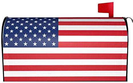 Perinsto American Flag Mailbox Covers Magnetic Waterproof Patriotic Mail Cover Letter Post Box Wraps for Home Garden Yard Decor, 25.5x21 in