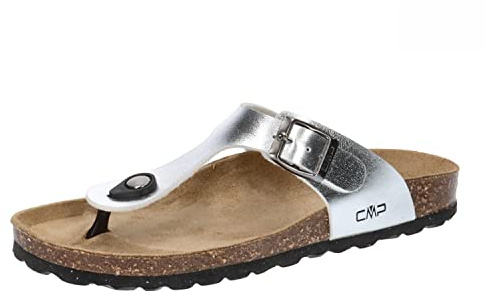 CMP Eco Mymosa WMN Tongs pour Femme Mocassin, argenté, 38 EU