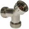 NPH Solid Brass Nickel Plated Washing Machine Y Piece Connector, Highly Recommended Over Plastic/PVC YPiece