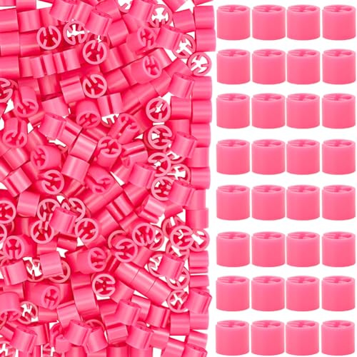 craspire 250 stycken tomma galgar storleksmarkeringar, färgetiketter, rosa plast klädhängare storleksmarkeringar, färgkodning, klädmarkeringar, kodklämma för trådhängare