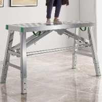 Plataforma de trabajo plegable y ajustable, conductor de acero, escalera de andamio plegable de acero, carga máxima de 400 kg