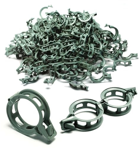 Tucano Clip di Supporto per Piante – Supporti riutilizzabili per pomodori e Piante rampicanti – Fissaggio Flessibile (Garden_Clips_100, Robusto Riutilizzabile)