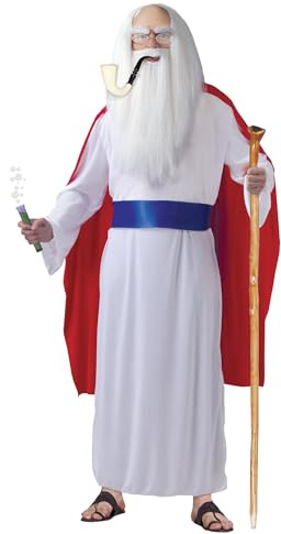FIESTAS GUIRCA | Disfraz de Druida Adulto (54-56/XL) - Capa, Cinturón y Túnica - Disfraces de Galos y Magos para Halloween, Carnaval y Fiestas de Disfraces - Ideal para Hombre Adulto - Blanco y Rojo