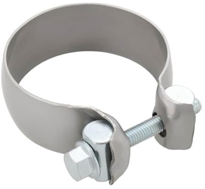 eMagTech 1 Pieza de Abrazadera de Escape de Automóvil de Acero Inoxidable 304 Pieza de Repuesto de Abrazadera de Tubo de Escape A0004901241 Compatible con Central Mercedes Benz de 65 Mm