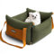Premium Dog Car Seat for Small & Medium Pet Under 15KG, Portable Travel Bed with Extendable Rest Area, Detachable and Washable Puppy Booster Car Carrier Seat with Storage Pockets and Safety Tether
