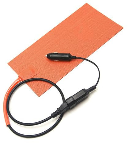 GAOHOU 1 x 12 V 100 W Silikon-Heizkissen, flexible Silikon-Heizmatte für Pizza-Boxen, Lebensmittel-Lieferbeutel, 152 mm x 304 mm, Überhitzungsschutz