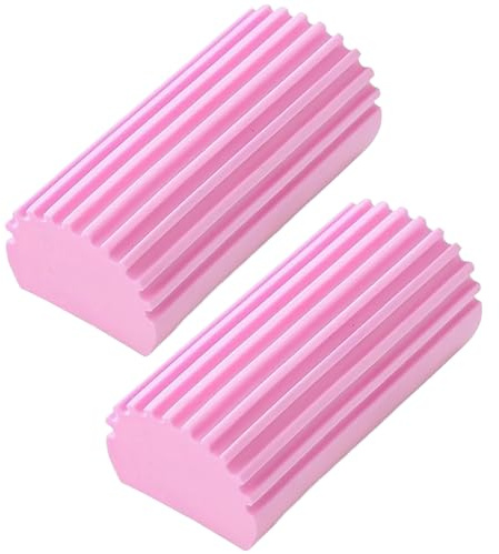 Confezione da 2 spugne umide per la pulizia, spugne da cucina, spugna magica anti-sporco per tende in legno, radiatori e specchi, elimina ragnatele (Rosa)
