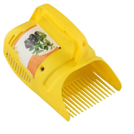 Shophubio Recolector de arándanos con dientes de peine de polipropileno, gran capacidad de 22 x 17 x 14 cm, herramienta de jardín para cosechar bayas sin esfuerzo y segura para espinas