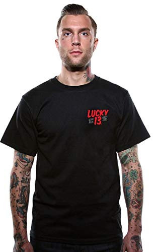 Lucky 13 Herren T-Shirt Lola, Größe:4XL, Farbe:Black