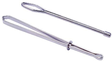 HEALLILY Durchziehnadeln Einfädler mit Pinzette für Gummibänder Elastisches Kordelzug Garn 2 Stück (Silber)