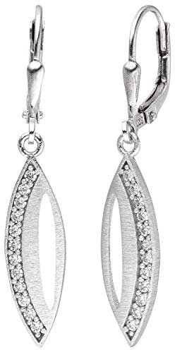 Jobo Damen-Ohrringe hängend aus 925 Sterling Silber mit 24 Zirkonia