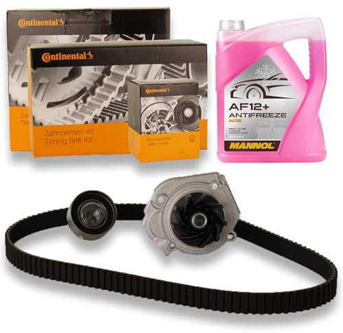 Contitech Wasserpumpe + Zahnriemensatz + 5L Kühlerfrostschutz Rot