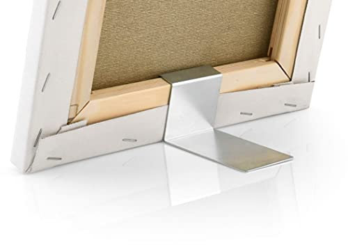 Confezione da 2 Supporti da Tavolo Con Telaio a Cuneo Standard (45 mm x 14 mm), Espositore per Immagini in Metallo, Morsetto