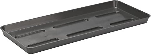 VERDENIA Draco Soucoupe de Pot de Fleurs, pour Plantes et Herbes, pour l'extérieur, en Plastique, léger et Stable, rectangulaire, 36 x 14 x 2 cm, Graphite