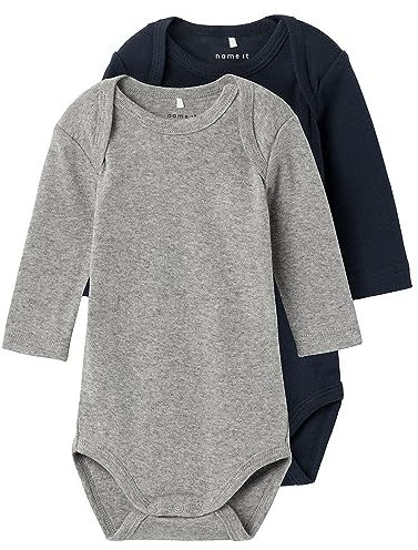 NAME IT Unisex Nbnbody 2p Ls Dark Sapphire Noos Body, Dark Sapphire, 98 EU
