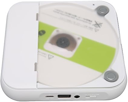 Personlig CD-spelare, Bärbar Bluetooth CD-spelare med LCD-skärm Uppladdningsbar, Stöd USB AUX CD-musikspelare med Hörlurar för Bilresor