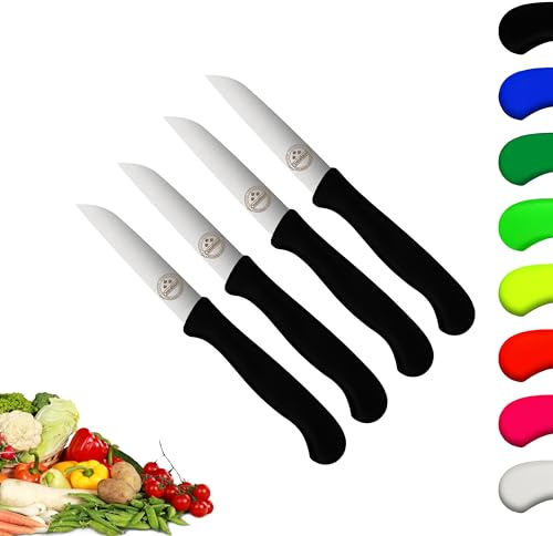 Solingen Messer, Kunststoffgriff - Premium Gemüsemesser, rostfreier Klinge, Chrom-Stahl, extra scharfes Küchenmesser, Dünnschliff & Handabzug, Made in Germany