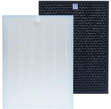 PUREBURG U300 Ersatzfilter, kompatibel mit Winix WACU300 U300 PlasmaWave True HEPA Luftreiniger, Teilenummer 124190, H13 Aktivkohle, 1 Set