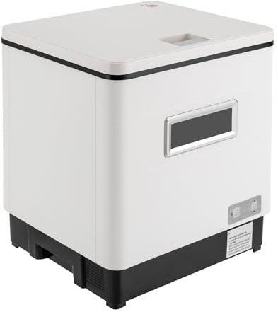 Geschirrspüler, 60-Liter-Mini-Geschirrspüler, Edelstahl-Geschirrspüler, 360-Grad-Azimut-Geschirrspüler, Freistehender Geschirrspüler, 1500 Watt, Weiß