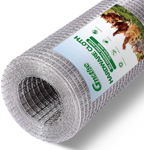GMOTLSE 304 rostfritt stål nät hårdvara duk 1/4 tum kycklingtråd stängsel vajer stängsel vetsad vajer staket trädgårdsstaket ekorre tunnelnätverk (8 tum x 10 fot)