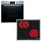 Bosch HND411VS62 - Set di fornelli da incasso, composto da forno HEA513BS2, 60 x 60 cm, aria calda 3D, con manopole a scomparsa e piano cottura elettrico NKN645GA2E con telaio in acciaio inox, 4 zone