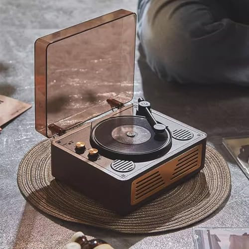 Retro HIFI Record Player, Album Audio CD-spelare Hem, Trådlösa Bluetooth Boomboxes, Integrerad Spelare, Multifunktions CD-spelare, Home Audio Player, Disk Stereo Player, Högtalardocka,walnut color