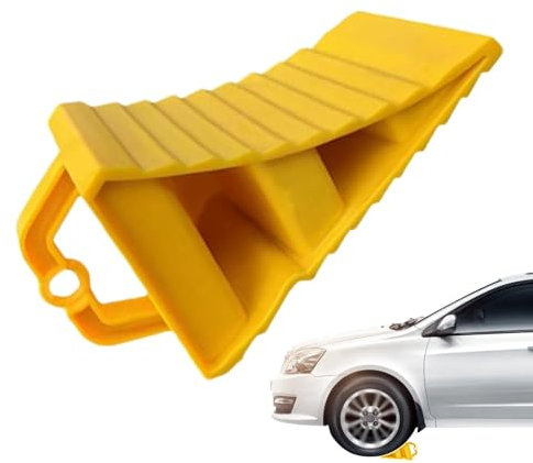 Générique Cales De Voiture Antidérapantes, Cales De Roue De Voiture Robustes, Cale De Roue en Plastique pour Voiture, Cale De Roue Haute Résistance avec Fond Antidérapant