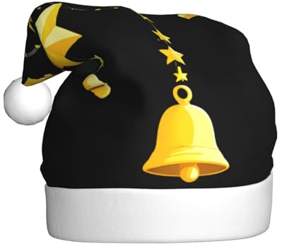 YYHHAOFA Star shaped bell Pattern Christmas Hat for Adult Making It a Fun and Durable Gift for Men and Women