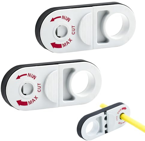 PORUPAEL 2-Pack Wire Stripper Set - Professional Cable Stripper Tool, Wire Stripping Tool for Electrical Work, Electrician Tools with Ring Design, Cable Sheath Stripper for Ethernet Cables