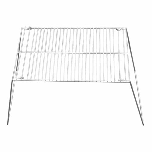 GAROZATION Mini Stainless Steel Folding Bbq Grill Rack with Legs 25X32Cm Portable for Fishing and Outdoor Barbecue Activities