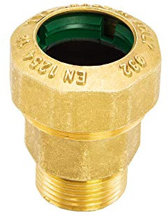 PE Rohr Verschraubung *MESSING Fitting Kupplung Winkel Klemmverbinder Muffe (Verschraubung 20 x 1/2 AG)