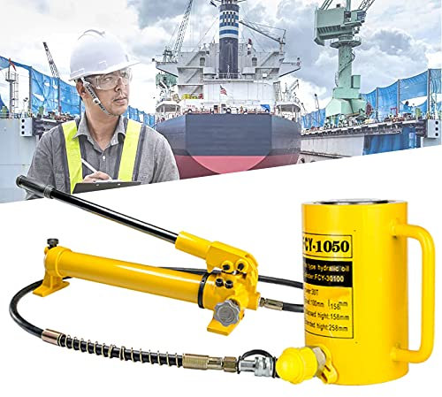 LXX Wagenheber Hydraulisch Hydraulikzylinder Einfachwirkend Industrieheber mit Pumpe, 10T/20T/30T, 10T50MM