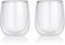 GOURMETmaxx Cappuccino-Gläser 250ml | Temperatur wird lange gehalten - Auch für kalte Drinks geeignet | 2 Thermogläser aus robustem Borosilikatglas | Doppelwandige Gläser für Isolation [2er-Set]