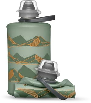 HydraPak Stow Collapsible Water Bottle – 350ml – Ultralight, Leak-Proof, BPA-Free, Filter Compatible Travel & Hiking Flask - MTN Sutro Green