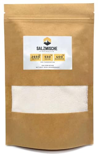 Salzmische Elektrolyte ohne Zucker I Natrium Magnesium und Kalium für Iso Getränk zur Unterstützung vom Elektrolytgleichgewicht und Sport Hydration I Salzmischung Elektrolyte geschmacksneutral 300g