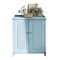 Loberon Kommode Faunelle, Shabby-Chic-Design mit Unikat-Charakter, Nostalgischer Charme, Dekorative Fräsungen, Aufbewahrung, Kiefernholz, antikblau