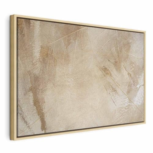 murando - Quadro con Cornice Naturale Boho 120x80 cm 1 Pezzo - Stampa su Tela Strutturata - Quadri Moderni Soggiorno Grandi - Pannelli Decorativi per Pareti - Telaio in Legno - f-C-0485-b-a