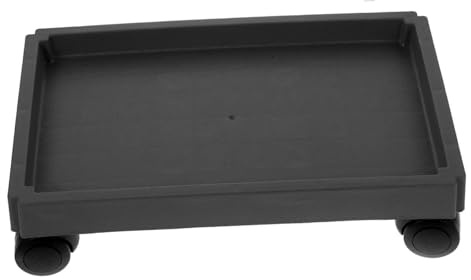 OFFSCH Bandeja para Macetas Rectangular con Ruedas Soporte Móvil Reforzado para Plantas Base Resistente para Interior y Exterior Fácil de Transportar Color Negro