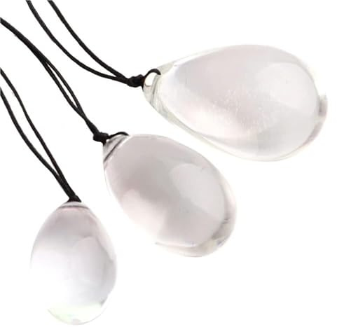 CYGzeon Tapón Anal De Cristal Transparente, Tapón Anal En Forma De Huevo, Bola Anal, Cuerda Portátil, Bola Anal, Huevo De Cristal, Consolador Anal, Masturbación, Juguete Anal