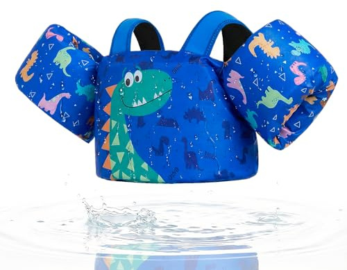 Gogokids Gilet de Flottaison pour Tout-Petits, Brassards pour Enfants avec Harnais d'épaules, Veste d'apprentissage de Natation pour Bébé de 1 à 6 Ans/11-30 kg, Parfait pour la Piscine et la Plage