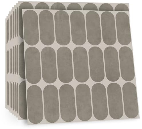 TOARTi 10 Sheets 2D Vintage Brown Self Adhesive Wall Tiles,12×12inch Stick On Wall Tiles Kitchen Splashbacks for Walls,Brown Tile Stickers Peel and Stick Backsplash Splashback Decals Tile